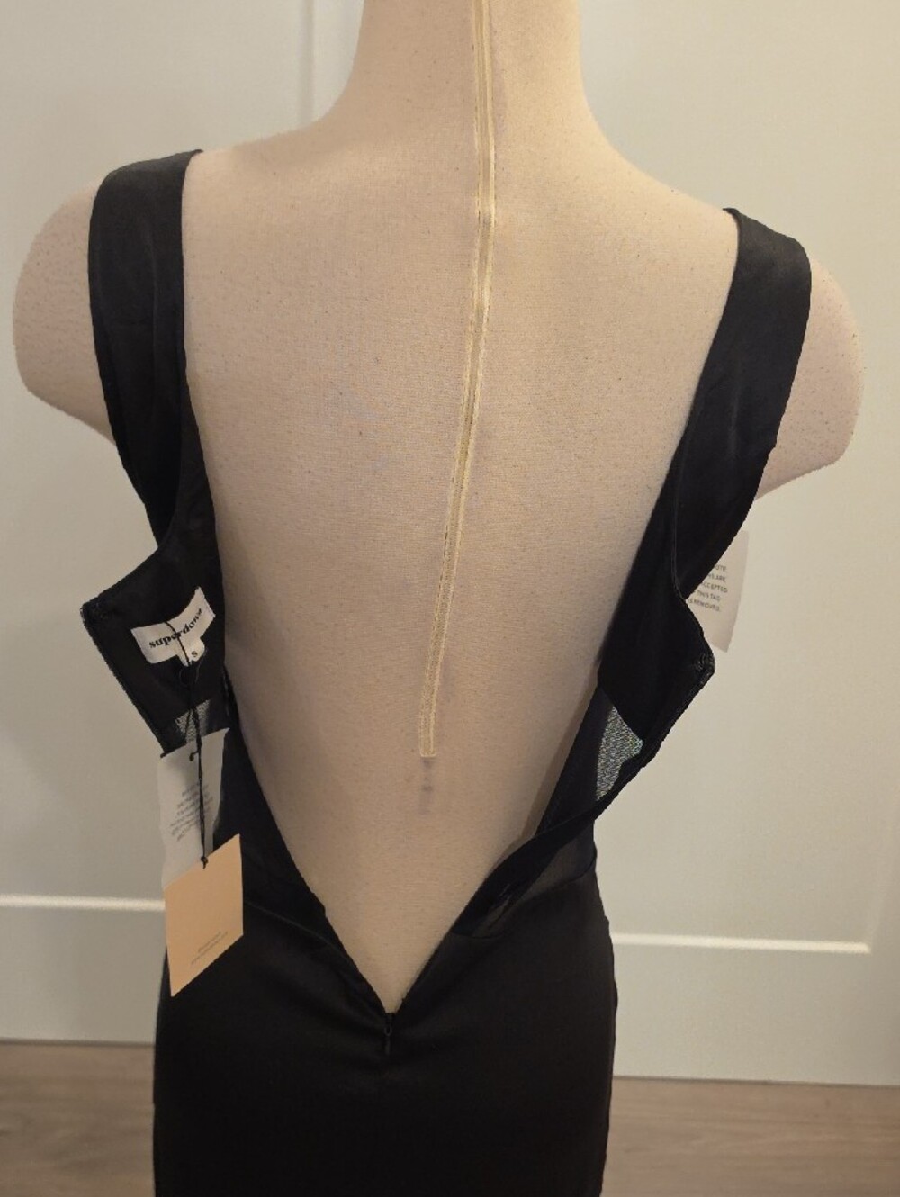 superdown sexy Black Sheer bodice Maxi Dress size S new with tags - Picture 8 of 10